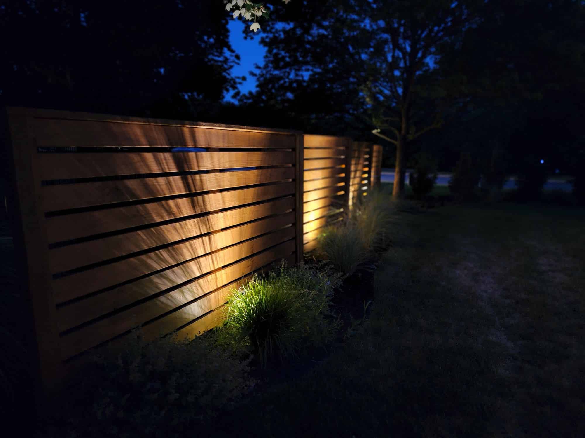 Modern hardscape with monolithic steps and fire bowl